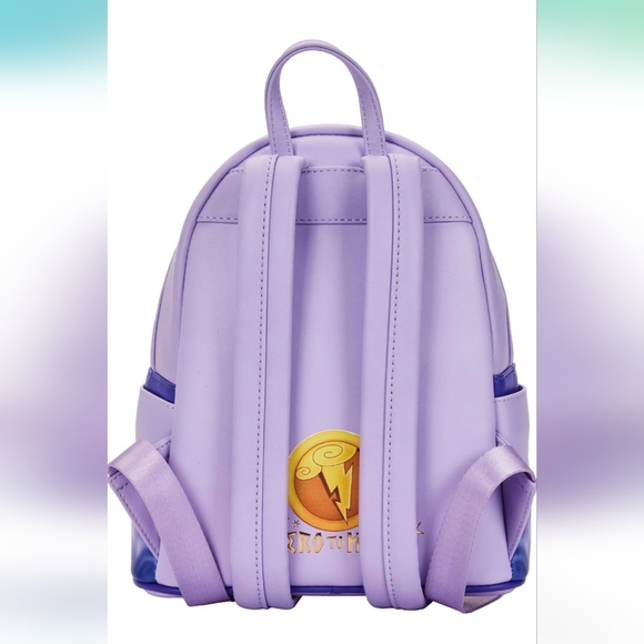 NEW Loungefly Disney Hercules Backpack Purple NWT Muses Clouds - Picture 3 of 10